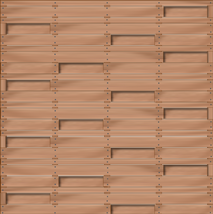 Designzaun Madura in 3D-Optik, 180x180 cm, naturbelassen