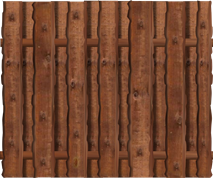 Sichtschutz Ponderosa 180x150 cm KDI braun sägerau