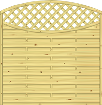 Bogendichtzaun Monegro 180x180/161 cm mit Rankgitter KDI Struktur