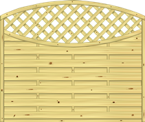 Bogendichtzaun Monegro 180x150/131 cm mit Rankgitter KDI Struktur