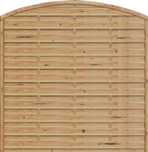 Bogendichtzaun Monegro 180x180/161 cm geschlossen Lärche naturbelassen