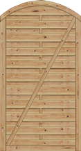 Bogendichtzaun Monegro 100x180/161 cm Tür Lärche naturbelassen