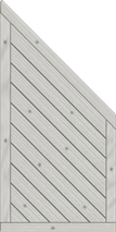 Sichtschutzelement Lugano 90x180/90 cm Abschluss geschlossen Fichte Grau