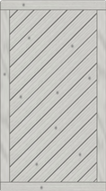 Sichtschutzelement Lugano 100x180 cm Tür geschlossen Fichte Grau