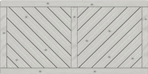 Vorgartenzaun Lugano 180x90 cm Vorgartenzaun geschlossen Fichte Grau