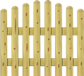 Staketenzaun 80 100x80/90cm Pforte geschwungen KDI grün