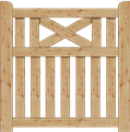 Gartenzaun Usedom Lärche naturbelassen Pforte 100x100/94 cm
