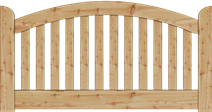 Gartenzaun Norderney 180x90/80/95 cm, Lärche naturbelassen