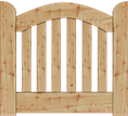 Gartenzaun Norderney 100x90/80/90 cm, Pforte, Lärche naturbelassen