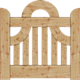 Gartentor Ammerland geschwungen 100x100/90cm Pforte Lärche naturbelassen