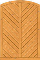 Dichtzaun Lyon 120x180/165 cm geschlossen Fichte Pinie