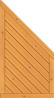 Dichtzaun Lyon 90x165/80 cm Abschluss geschlossen Fichte Pinie