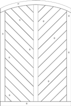 Dichtzaun Lyon 120x180/165 cm geschlossen Fichte Grauweiß