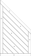 Dichtzaun Lyon 90x165/80 cm Abschluss geschlossen Fichte Grauweiß