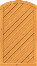 Dichtzaun Lyon 100x180/165 cm Tür geschlossen Fichte Pinie