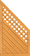 Dichtzaun Lyon 90x165/80 cm Abschluss mit Rankgitter Fichte Pinie