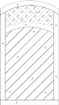 Dichtzaun Lyon 100x180/165 cm Tür mit Rankgitter Fichte Grauweiß