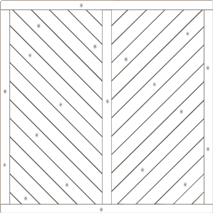 Sichtschutzelement Lugano 180x180 cm geschlossen Fichte Grauweiß