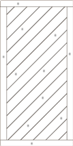 Sichtschutzelement Lugano 90x180 cm geschlossen Fichte Grauweiß