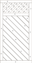 Sichtschutzelement Lugano 90x180 cm mit Rankgitter Fichte Grauweiß