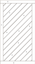 Sichtschutzelement Lugano 100x180 cm Tür geschlossen Fichte Grauweiß