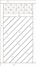 Sichtschutzelement Lugano 100x180 cm Tür mit Rankgitter Fichte Grauweiß