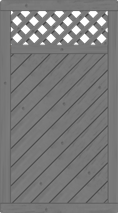 Sichtschutzelement Lugano 100x180 cm Tür mit Rankgitter Fichte Granit