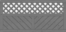 Vorgartenzaun Lugano 180x90 cm Vorgartenzaun mit Rankgitter Fichte Granit
