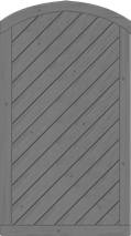 Dichtzaun Lyon 100x180/165 cm Tür geschlossen Fichte Granit