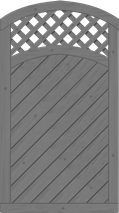 Dichtzaun Lyon 100x180/165 cm Tür mit Rankgitter Fichte Granit