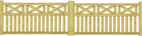 Gartenzaun Usedom 400x100/94cm Doppeltor KDI 