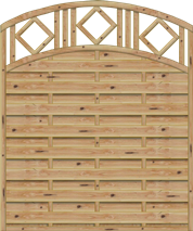Sichtschutz Mayor 150x180/161 cm geschwungen Lärche naturbelassen