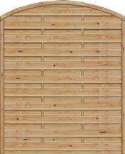 Bogendichtzaun Monegro 150x180/161 cm geschlossen Lärche naturbelassen