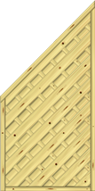 Diagonal Dichtzaun Saragossa 90x180/90 cm Abschluss geschlossen KDI Struktur