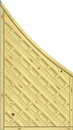 Sichtschutz Sontegro 90x160/70 cm Abschluss geschwungen KDI Struktur