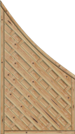 Sichtschutz Sontegro 90x160/70 cm Abschluss geschwungen Lärche naturbelassen