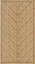 Diagonal Dichtzaun Saragossa 100x180 cm geschlossen Lärche naturbelassen