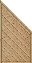 Diagonal Dichtzaun Saragossa 90x180/90 cm Abschluss geschlossen Lärche naturbelassen