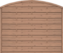 Bogendichtzaun Monegro 180x150/131 cm geschlossen Fichte braun