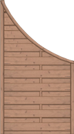 Bogendichtzaun Monegro 90x161/90 cm Abschluss Fichte braun