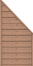 Dichtzaun Madras 90x180/90 cm Abschluss Fichte hellbraun