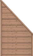Dichtzaun Madras 90x150/60 cm Abschluss Fichte hellbraun