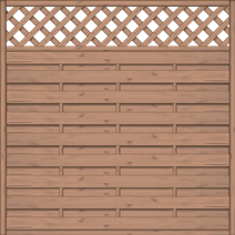 Dichtzaun Madras 180x180 cm mit Rankgitter Fichte hellbraun