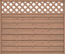Dichtzaun Madras 180x150 cm mit Rankgitter Fichte hellbraun