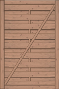 Dichtzaun Madras 100x150 cm Tür Fichte hellbraun