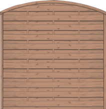 Bogendichtzaun Monegro 180x180/161 cm geschlossen Fichte hellbraun