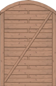 Bogendichtzaun Monegro 100x150/131 cm Tür Fichte hellbraun