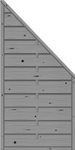 Dichtzaun Madras 90x180/90 cm Abschluss Fichte Basaltgrau