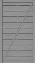 Dichtzaun Madras 100x180 cm Tür Fichte Basaltgrau