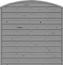 Bogendichtzaun Monegro 180x180/161 cm geschlossen Fichte Basaltgrau